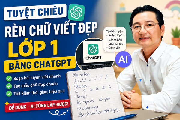 Tuyệt chiêu rèn chữ viết đẹp lớp 1 từ "áp lực" thành "háo hức" nhờ sự sáng tạo